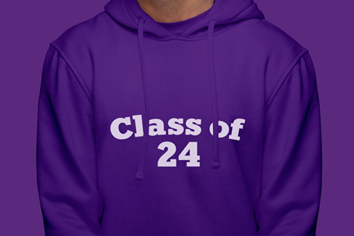 Hoodie with Class of 24 text